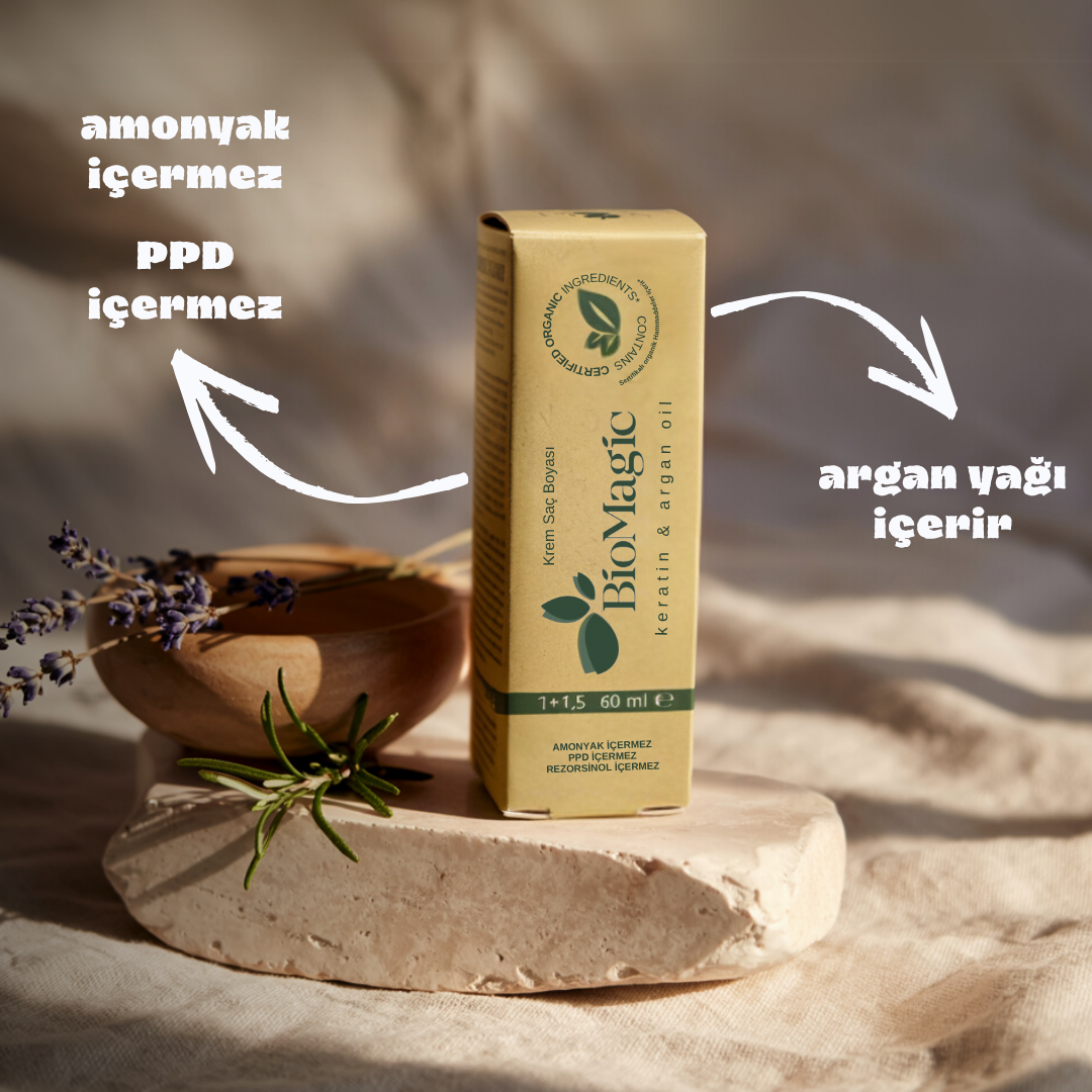 BioMagic Krem Saç Boyası 60ml 4.00 Kahve &  20 Vol. Oksidan 90ml